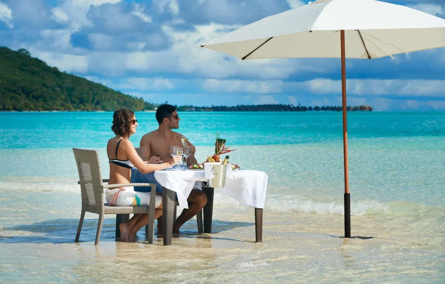 Conrad Bora Bora Nui 5-star trip w/air for 2 Adults (7 days-6 nights)
