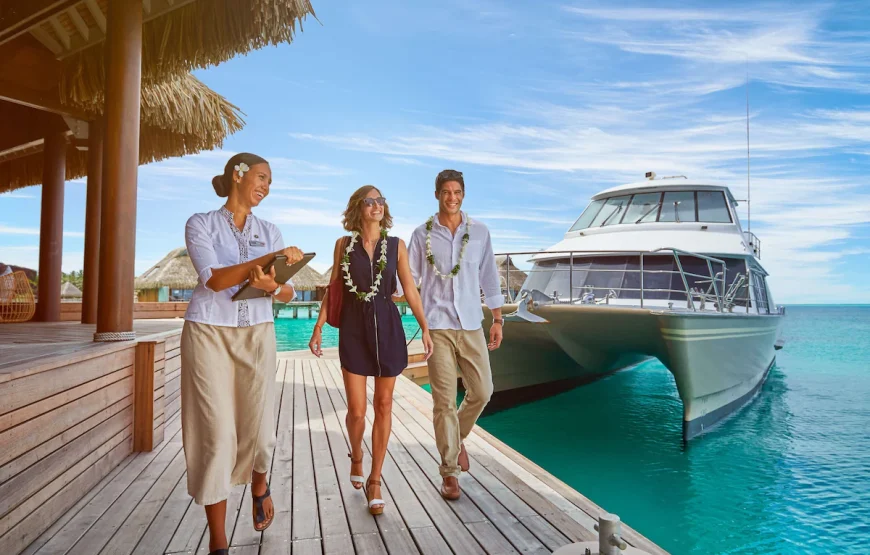 Conrad Bora Bora Nui 5-star trip w/air for 2 Adults (7 days-6 nights)